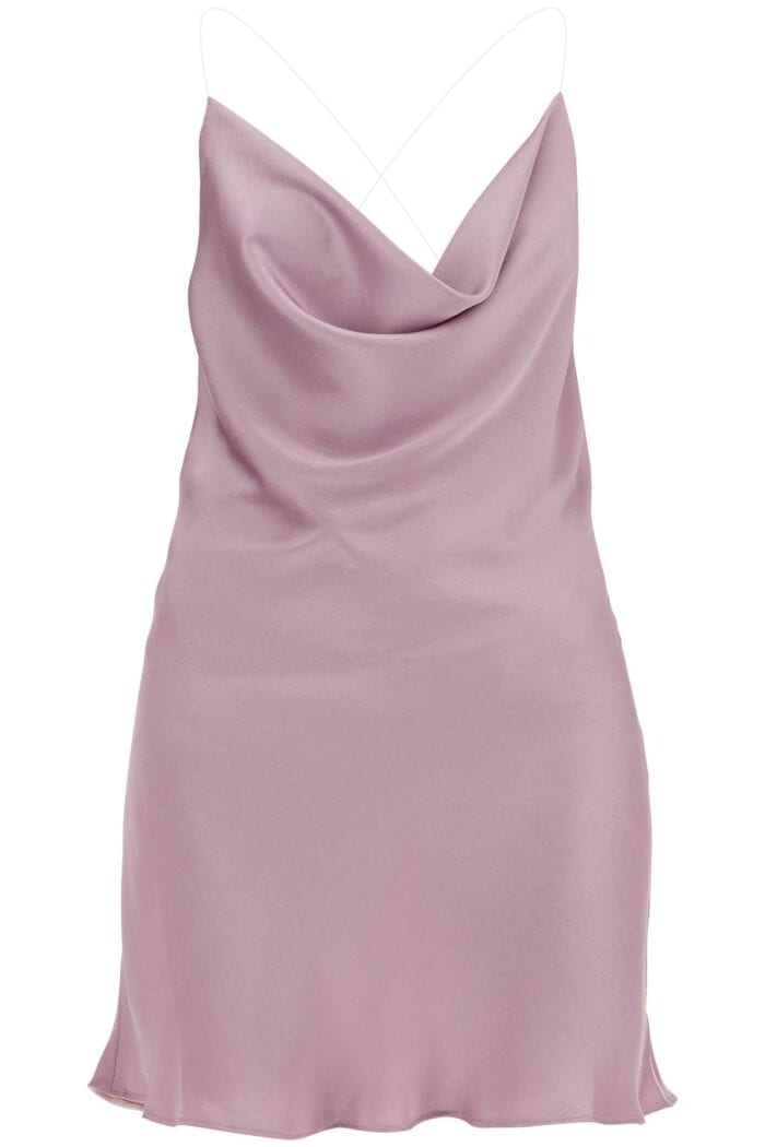 y project mini satin slip dress with spaghetti straps Y PROJECT Mini Satin Slip Dress With Spaghetti Straps