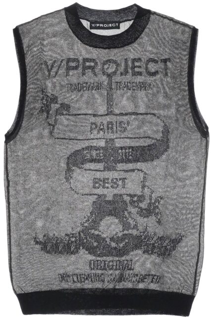 Y PROJECT "paris Transparent Knit Mesh Vest