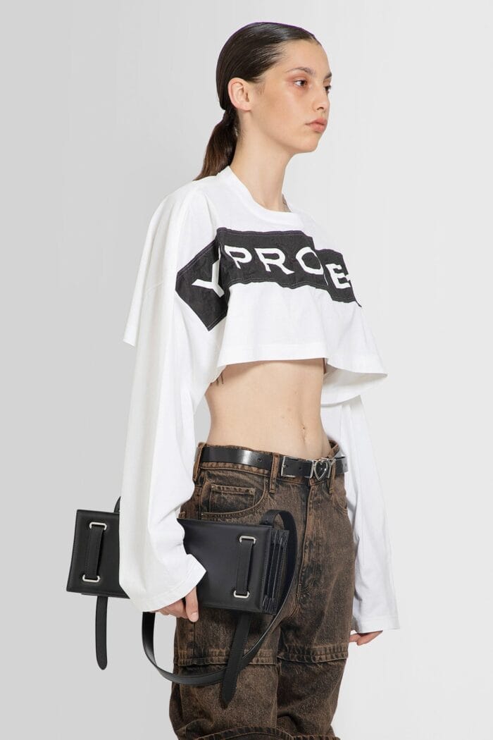 Y/PROJECT Scrunched Logo Crop Top