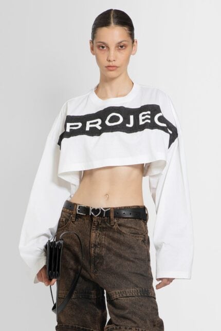 Y/PROJECT Scrunched Logo Crop Top