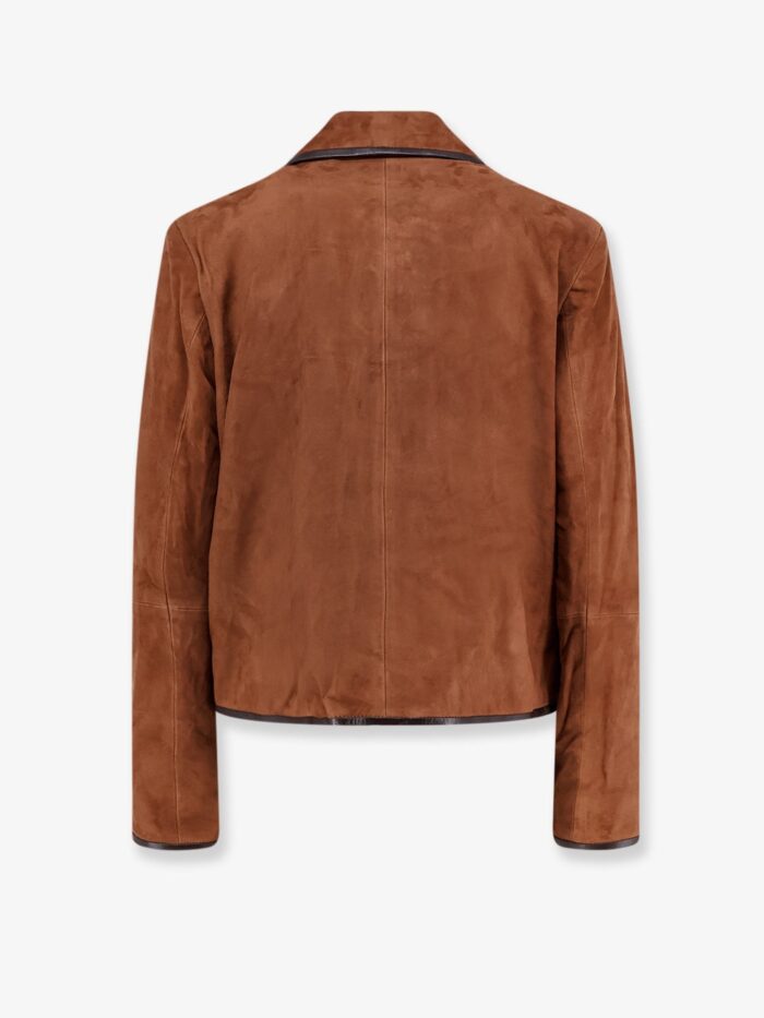 ARMA Yasmine Suede Jacket With Leather Trim