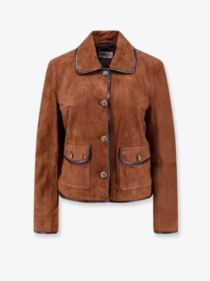 ARMA Yasmine Suede Jacket With Leather Trim