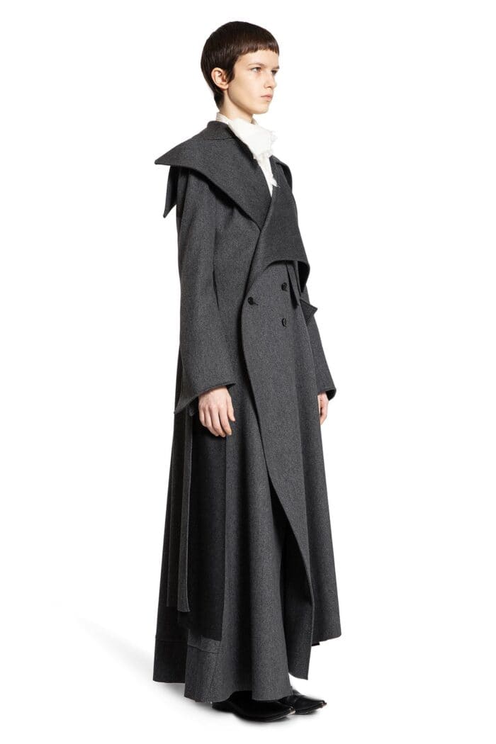 YEHUAFAN Asymmetric Lapel Coat