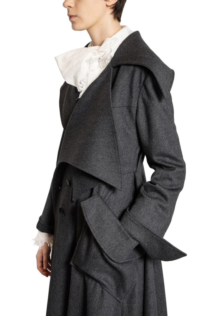 YEHUAFAN Asymmetric Lapel Coat