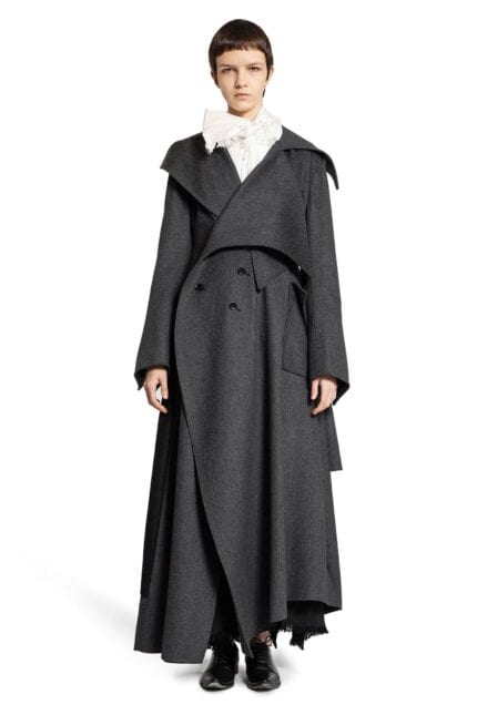 YEHUAFAN Asymmetric Lapel Coat