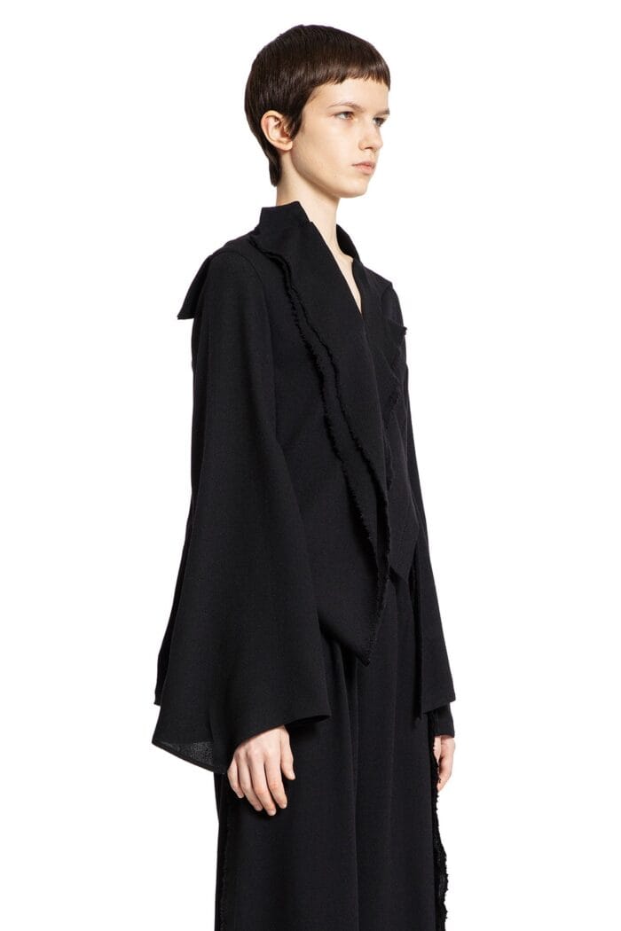 YEHUAFAN Asymmetric Pleated Blazer