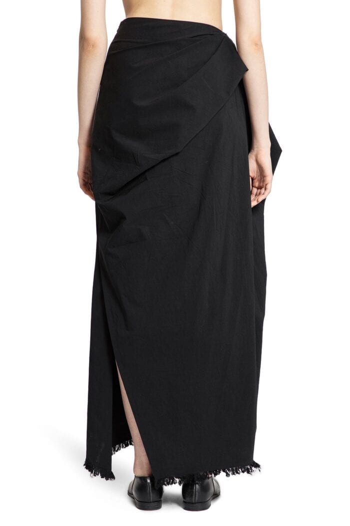 YEHUAFAN Draped Asymmetric Skirt