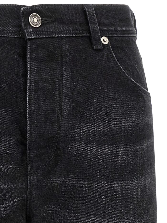 Fendi Yellow Stitching Jeans With Visible Thread