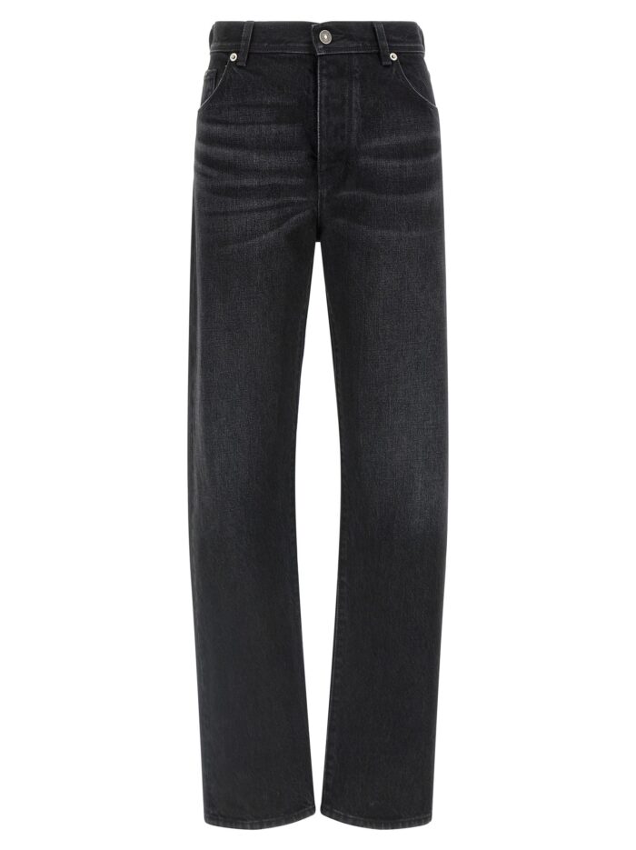 Fendi Yellow Stitching Jeans With Visible Thread