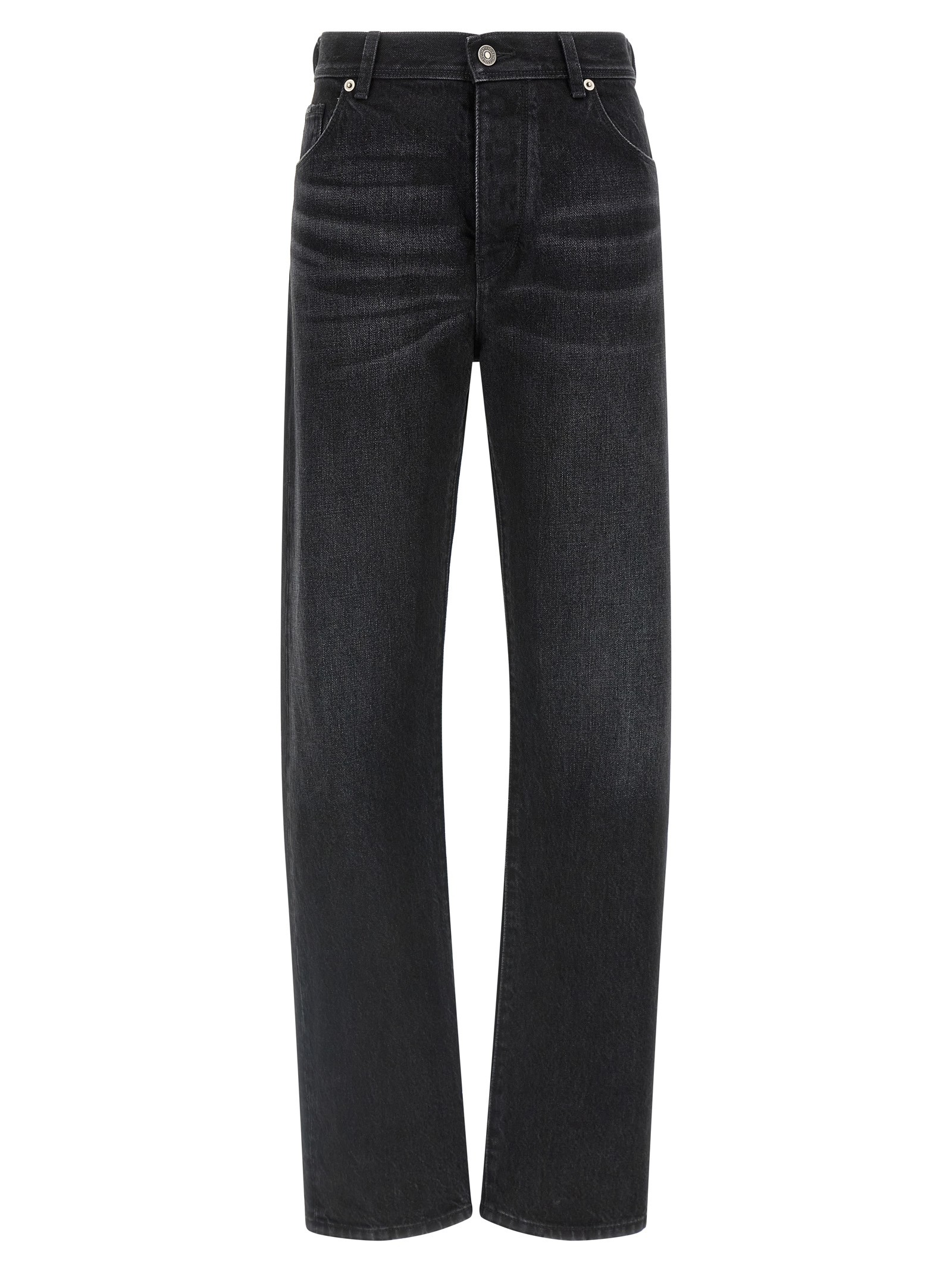 Fendi Yellow Stitching Jeans With Visible Thread