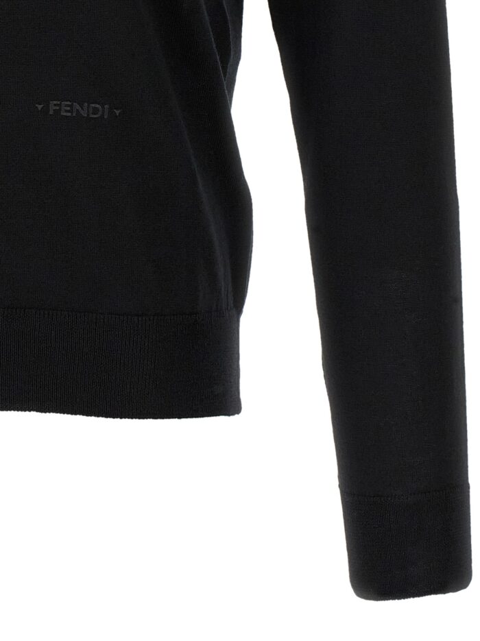 Fendi Yellow Stitching Polo Shirt With Visible Thread