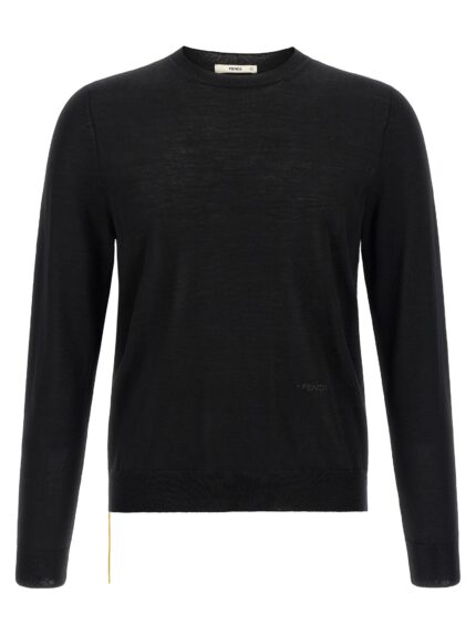 Fendi Yellow Stitching Sweater With Visible Thread