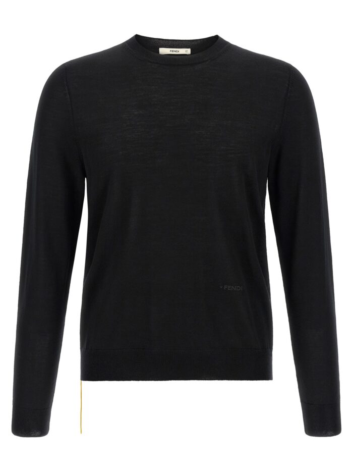 fendi yellow stitching sweater with visible thread Fendi Yellow Stitching Sweater With Visible Thread