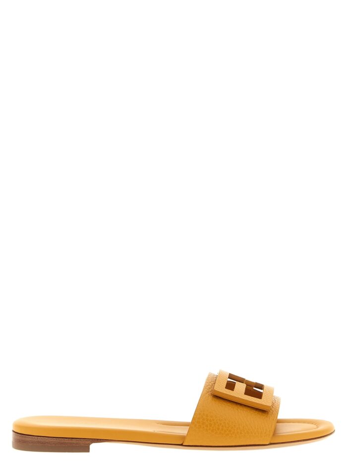fendi yellow 'tube' slides Fendi Yellow 'Tube' Slides