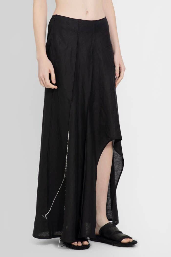 YOHJI YAMAMOTO Linen Cloth Round Hem Skirt