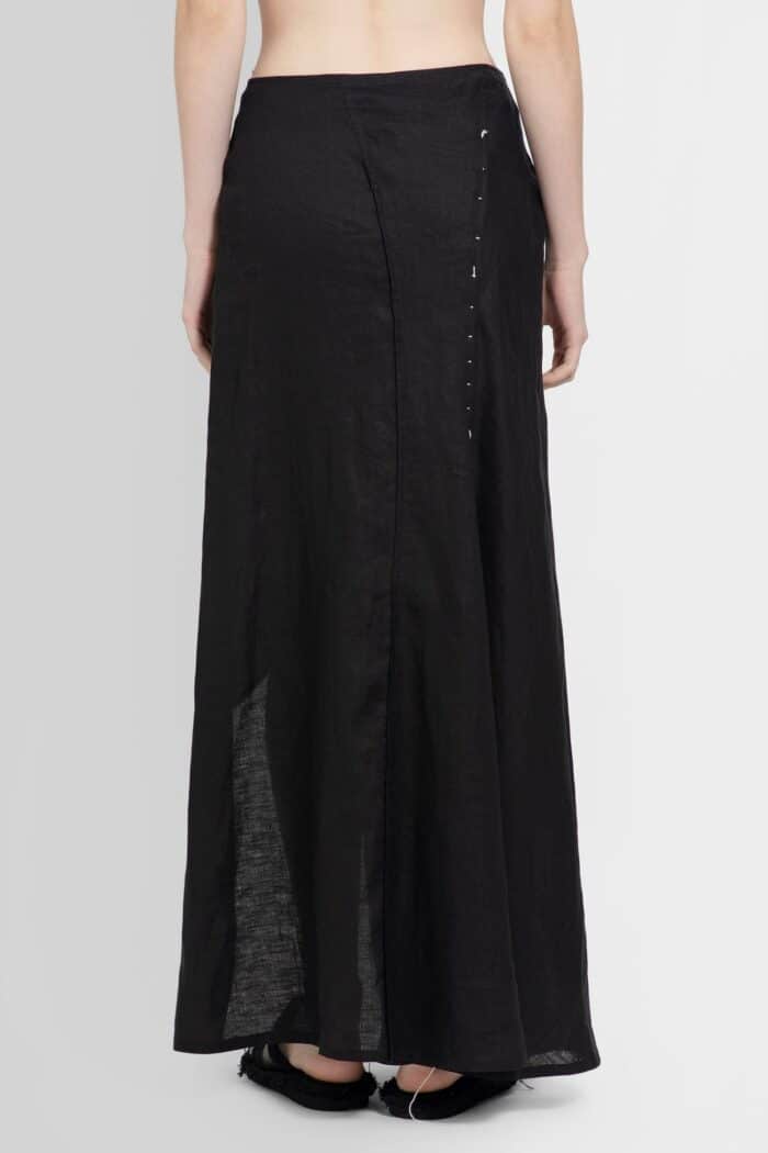 YOHJI YAMAMOTO Linen Cloth Round Hem Skirt