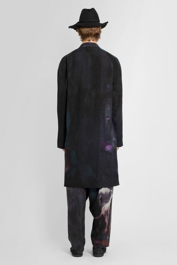 YOHJI YAMAMOTO Ntab Attached Printed Coat