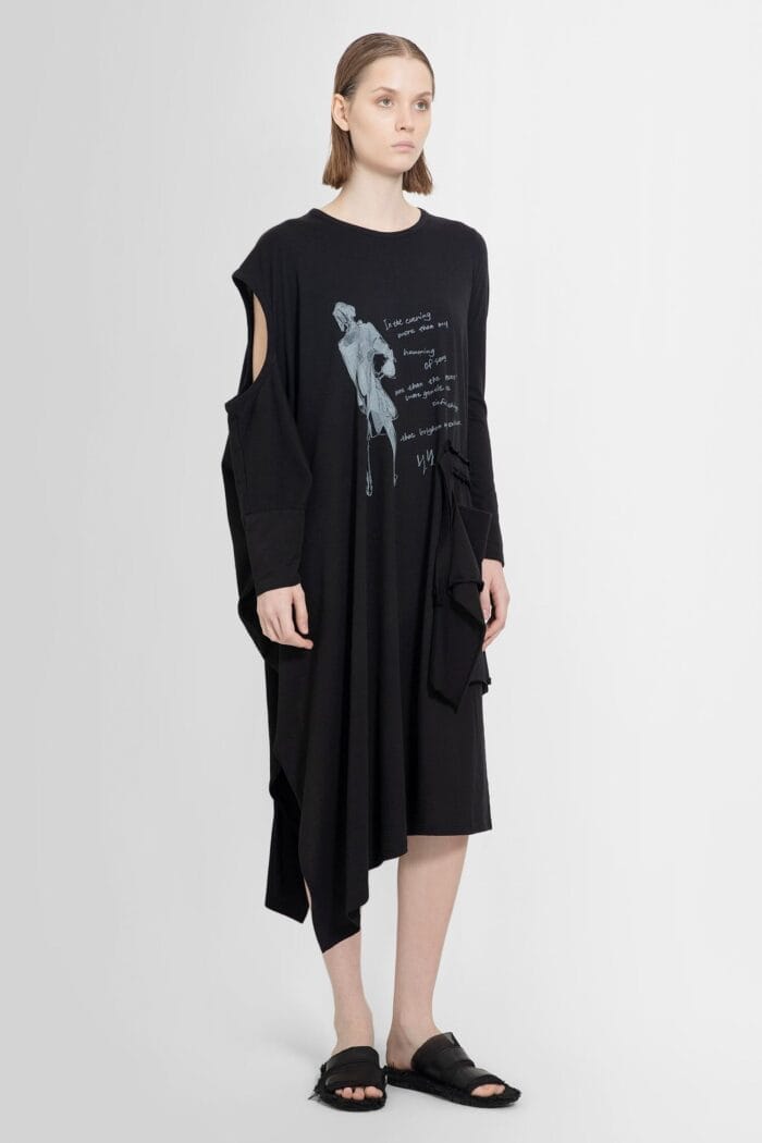 YOHJI YAMAMOTO Print Detail Dress