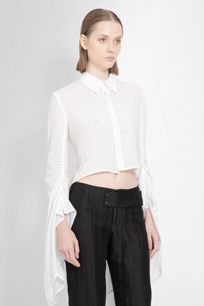 YOHJI YAMAMOTO Swallowtail Gathered Shirt