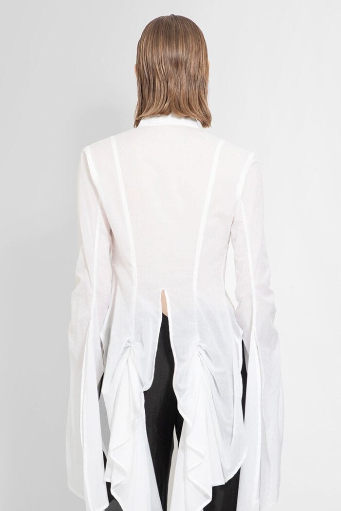 YOHJI YAMAMOTO Swallowtail Gathered Shirt