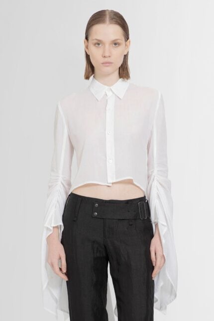 YOHJI YAMAMOTO Swallowtail Gathered Shirt