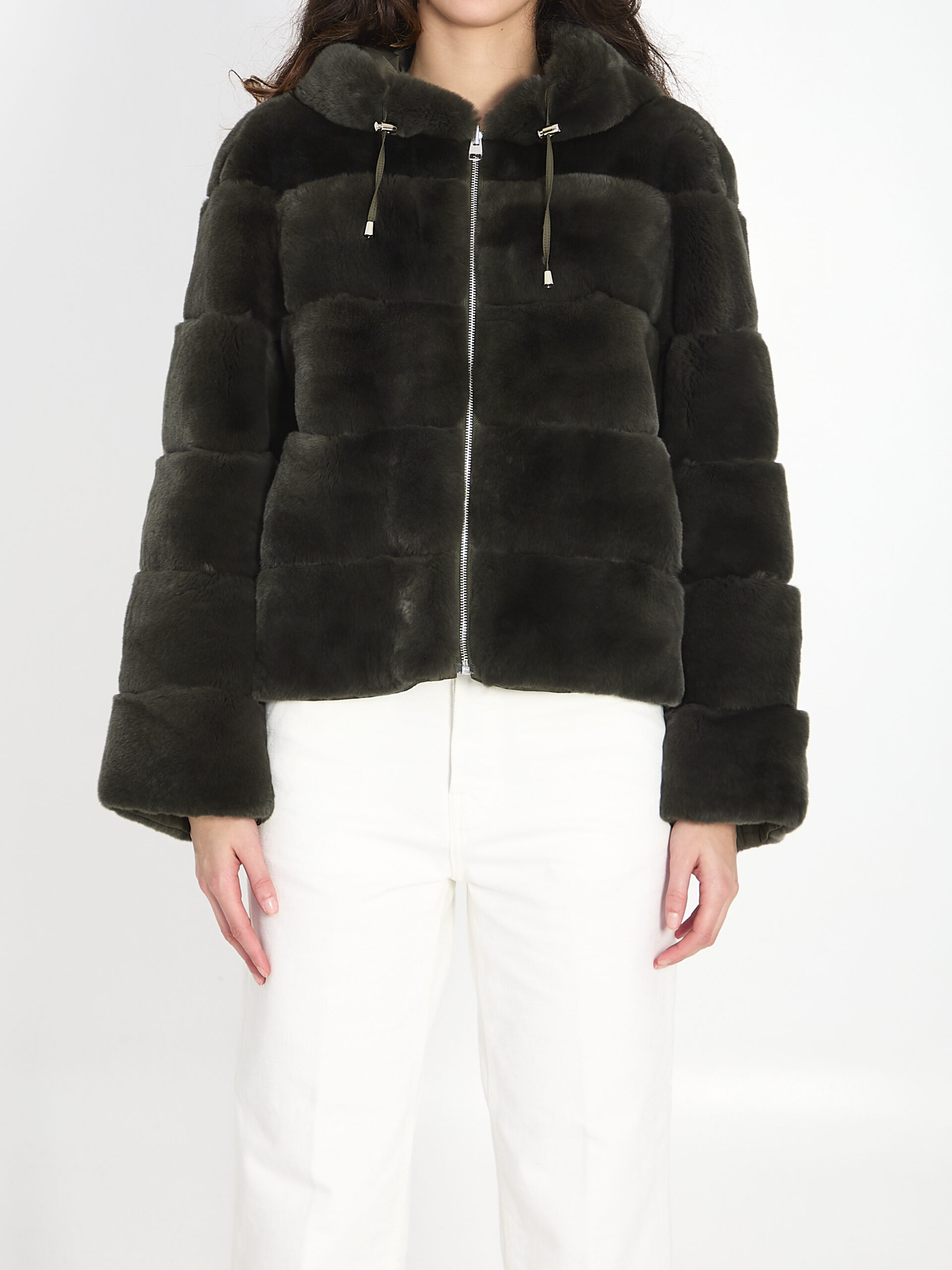 Yves Salomon Reversible green fur