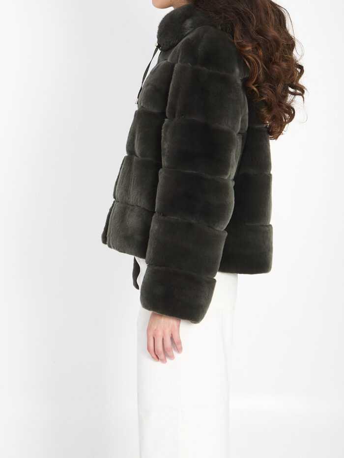 Yves Salomon Reversible green fur