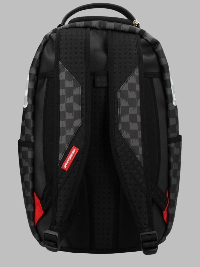 SPRAYGROUND ZAINO "BLACK AND WHITE DRIP CHECK SHARK"