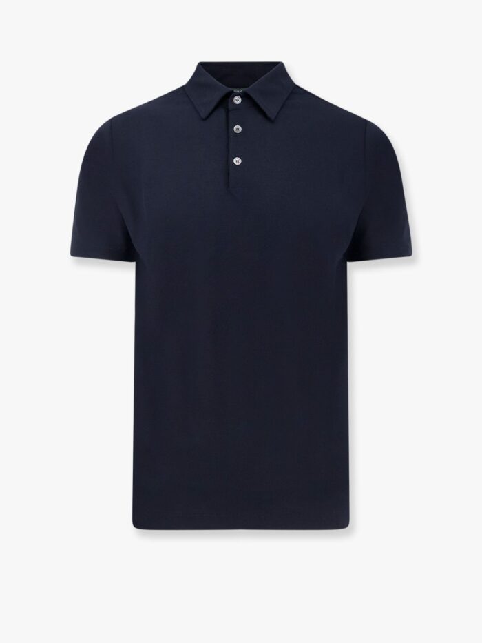 Zanone Icecotton Polo Shirt With Lateral Slits