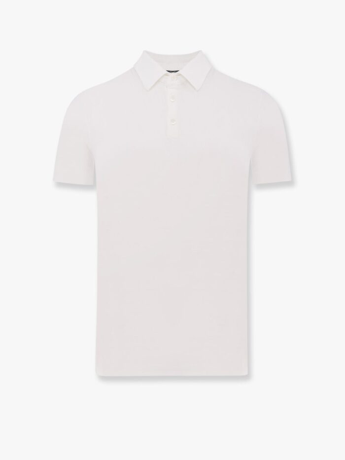 Zanone Icecotton Polo Shirt With Lateral Slits