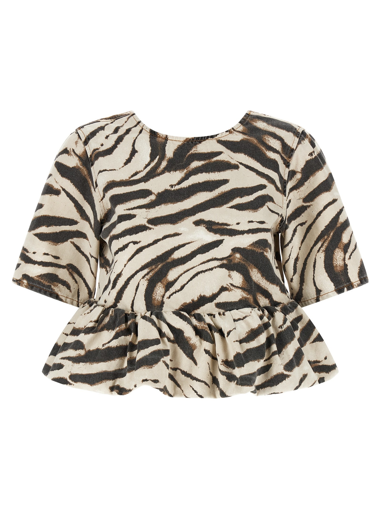 GANNI 'Zebra Denim' Top