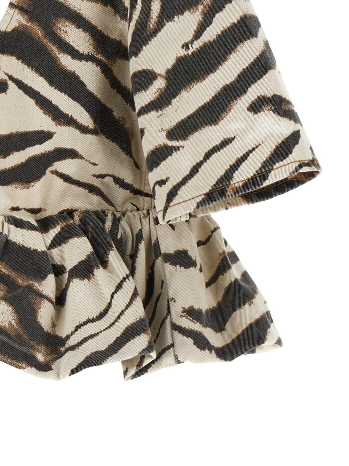 GANNI 'Zebra Denim' Top