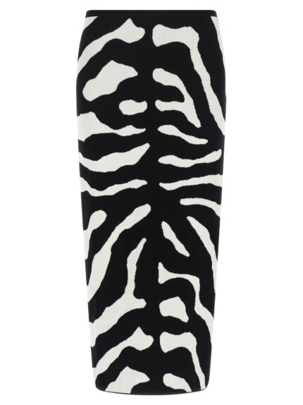 Moschino Zebra Intarsia Skirt