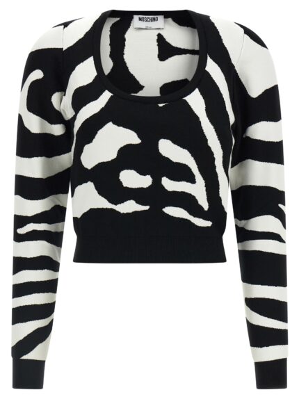 Moschino Zebra Intarsia Sweater