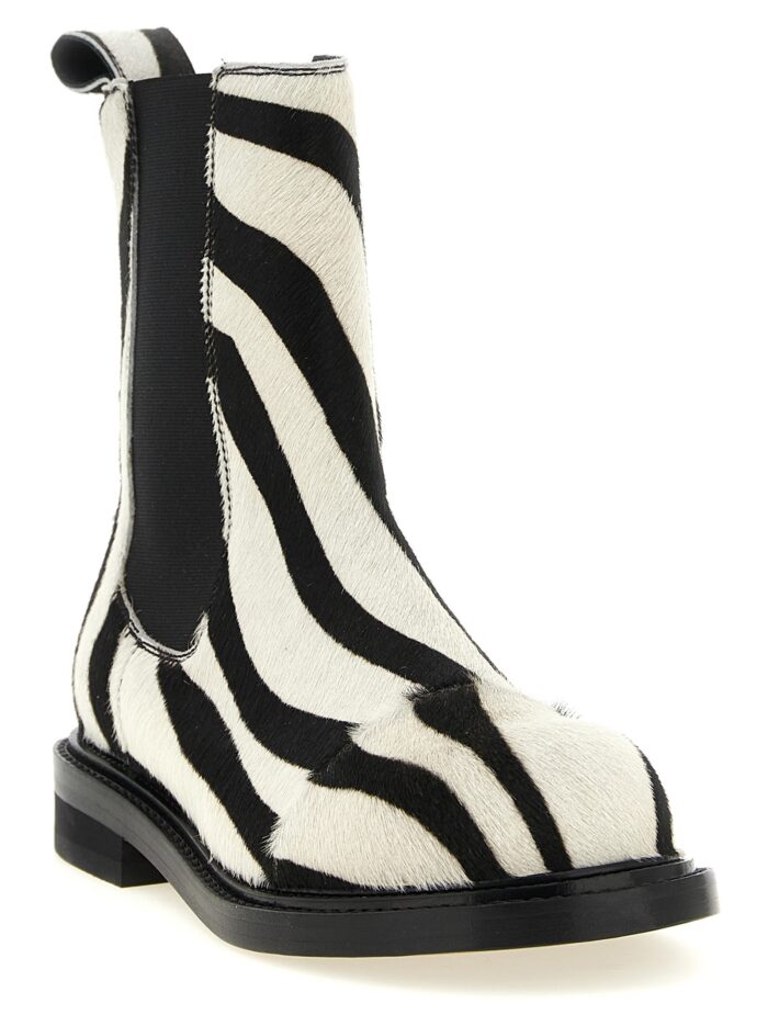 Moschino Zebra Pony Ankle Boots