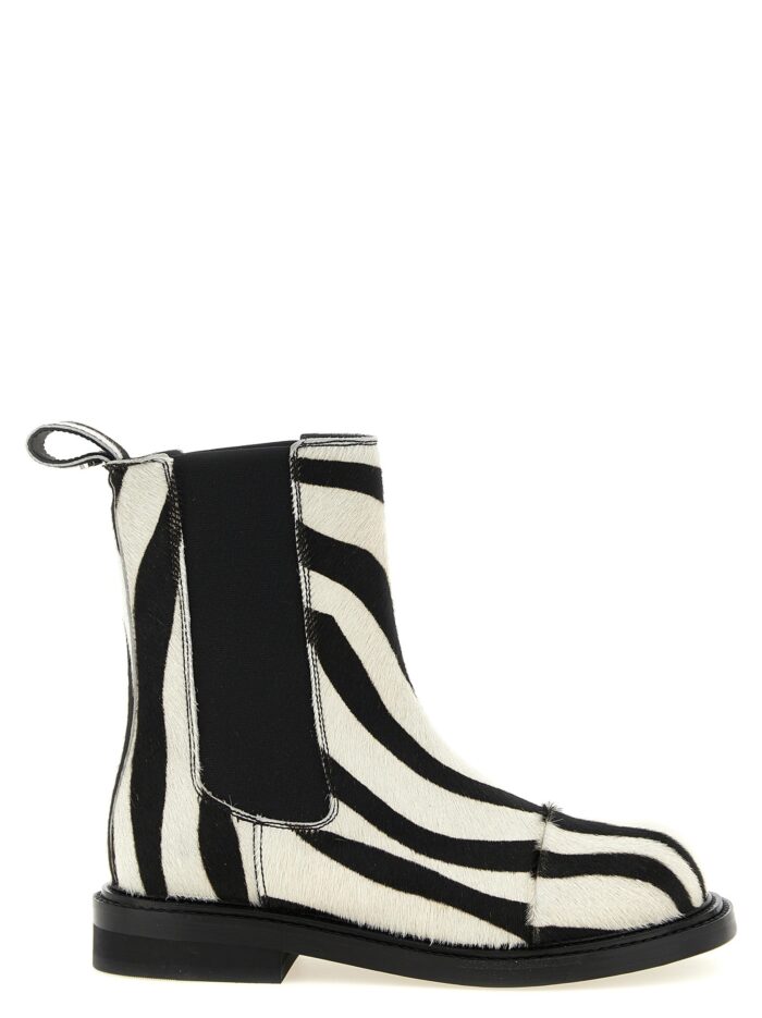 moschino zebra pony ankle boots Moschino Zebra Pony Ankle Boots