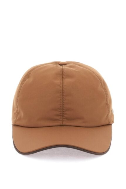 ZEGNA Baseball Cap With Leather Trim