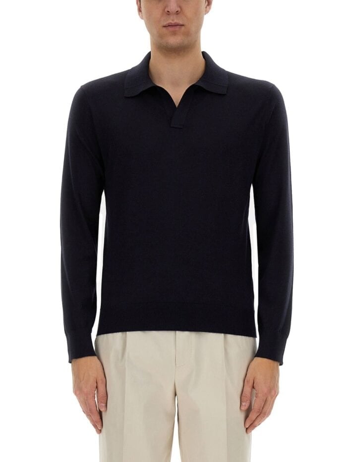 Zegna CASHMERE AND SILK POLO SHIRT