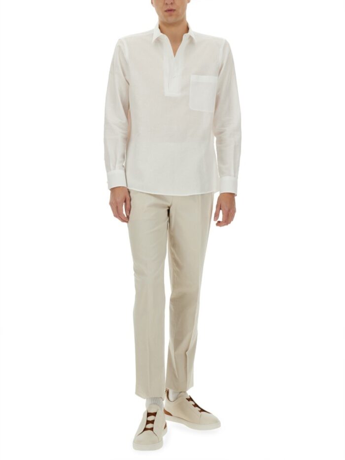 Zegna COTTON AND LINEN SHIRT