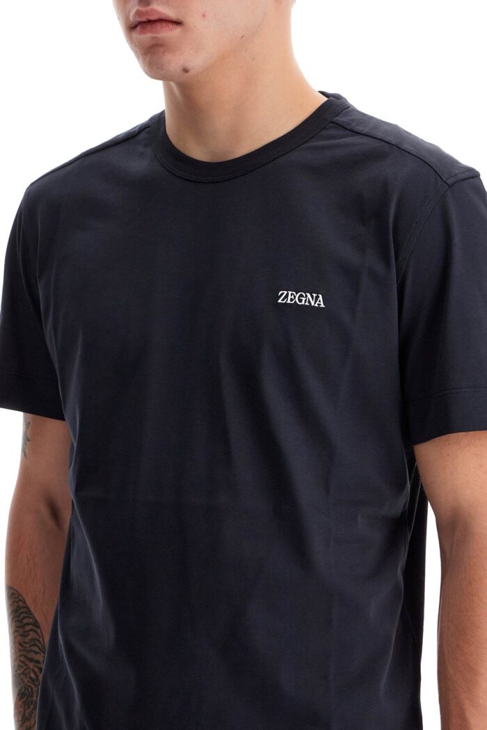 ZEGNA Crew-neck Sweater With Logo Embroidery