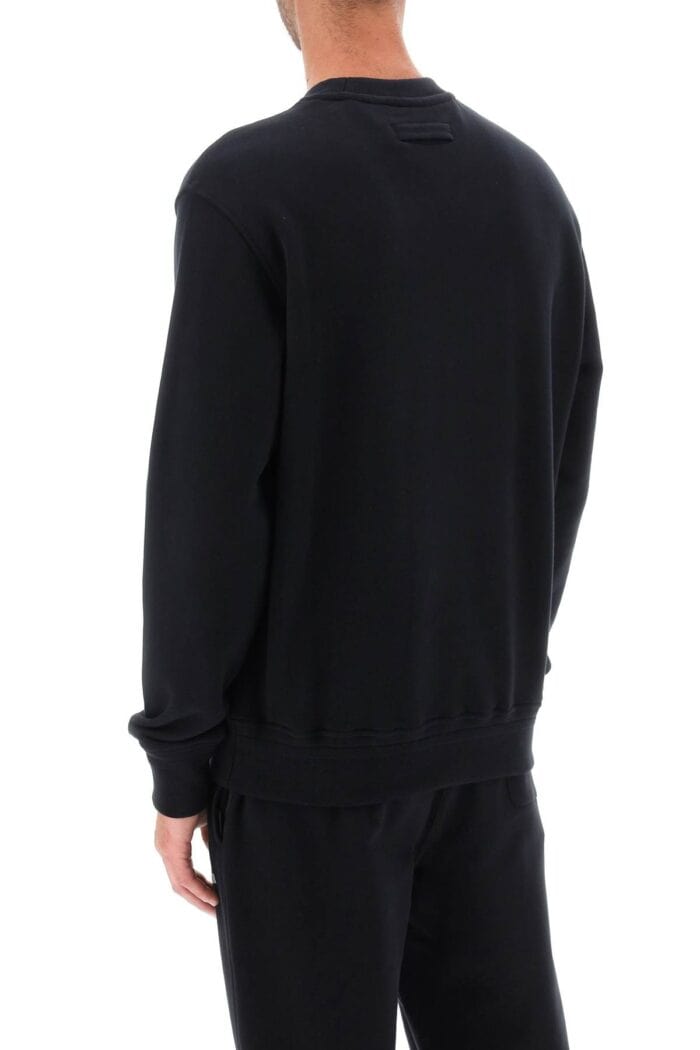 Zegna Crew-neck Sweatshirt With Flocked Logo