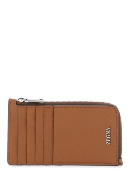 ZEGNA Grained Leather 10cc Card Holder