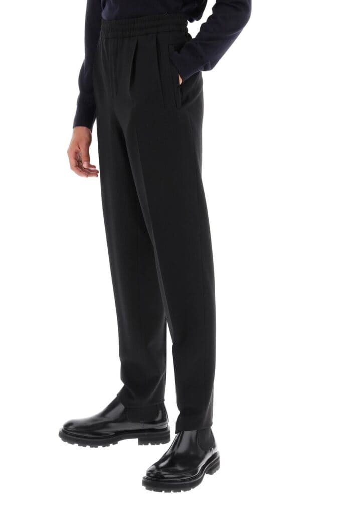 Zegna Jogger Fit Wool Blend Trousers