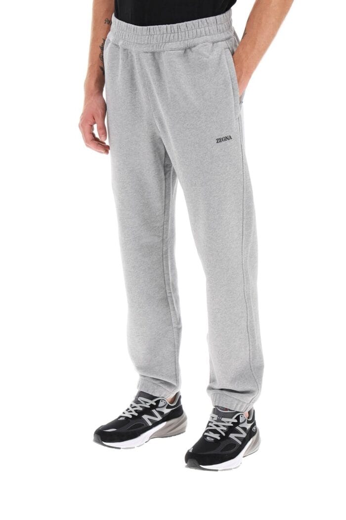 Zegna Joggers With Rubberized Logo