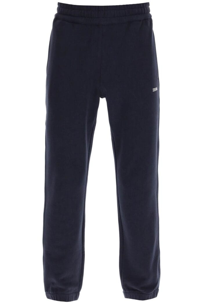 Zegna Joggers With Rubberized Logo