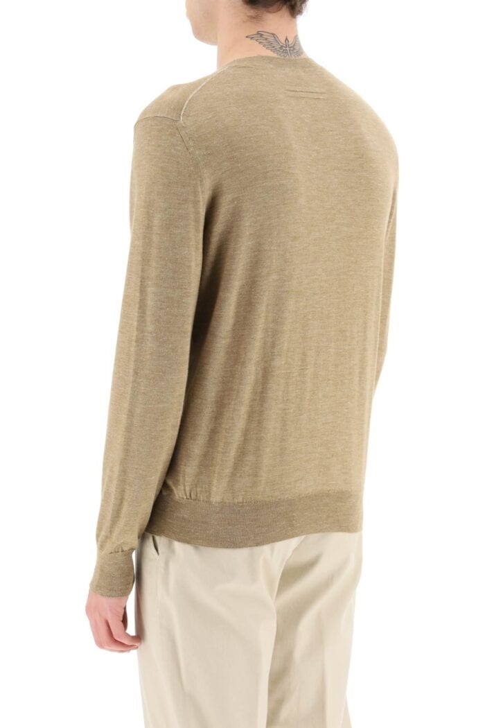 Zegna Lightweight Silk Cashmere And Linen Sweater