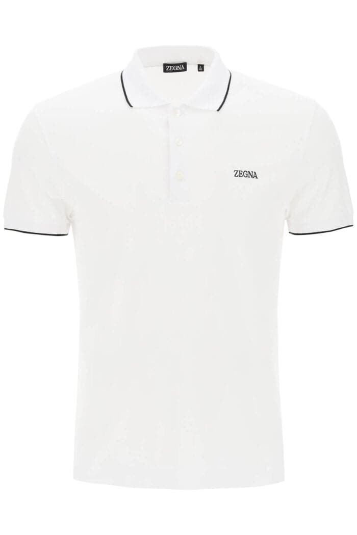 Zegna Logoed Cotton Polo Shirt