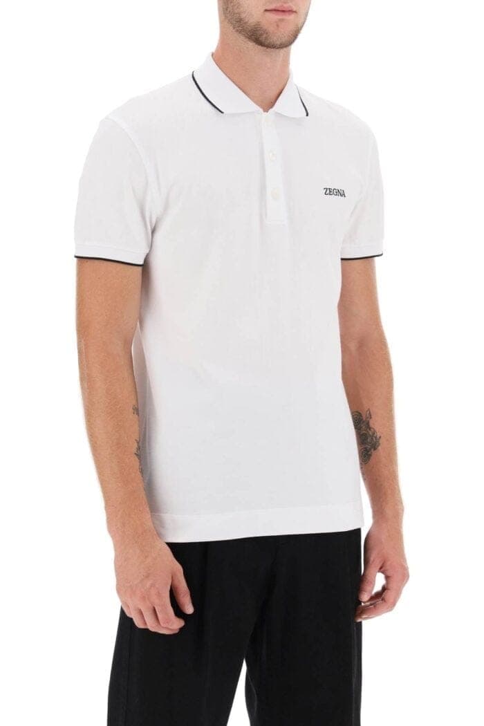 Zegna Logoed Cotton Polo Shirt