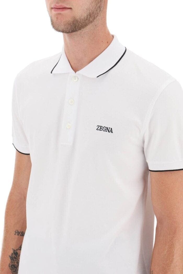 Zegna Logoed Cotton Polo Shirt