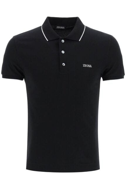 Zegna Logoed Cotton Polo Shirt